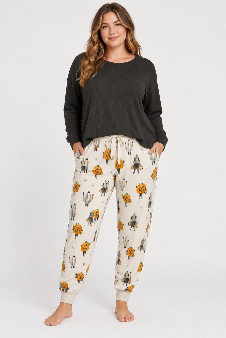 Burts Bees Family Matching Halloween Pajama Set Pumpkin Ghost Womens Size XXL